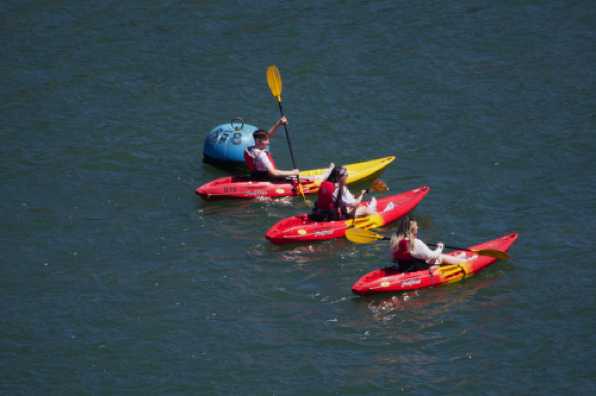 27 May 2020 - 13-13-37 
The start of a race ? Or is it level pegging at buoy?
-------------------------------
Kayaking on the river Dart, Dartmouth